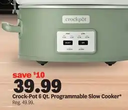 Meijer Crock-Pot 6 Qt. Programmable Slow Cooker offer