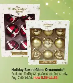 Meijer Holiday Boxed Glass Ornaments offer