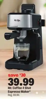 Meijer Mr. Coffee 4 Shot Espresso Maker offer