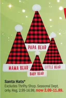 Meijer Santa Hats offer