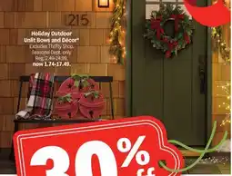 Meijer Holiday Outdoor Unlit Bows and Décor offer