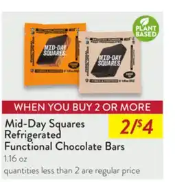 Fresh Thyme Mid-Day Squares Refrigerated Functional Chocolate Bars offer