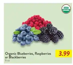 Fresh Thyme Organic Blueberries, Raspberries or Blackberries offer