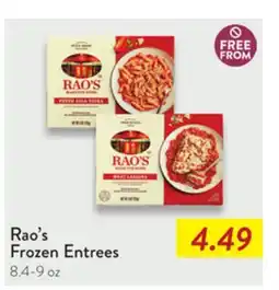 Fresh Thyme Rao's Frozen Entrees offer