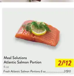 Fresh Thyme Meal Solutions Atlantic Salmon Portion offer
