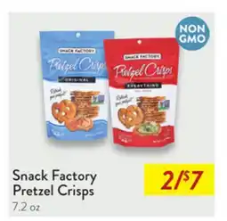 Fresh Thyme Snack Factory Pretzel Crisps offer