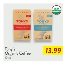 Fresh Thyme Tony's Organic Coffee offer