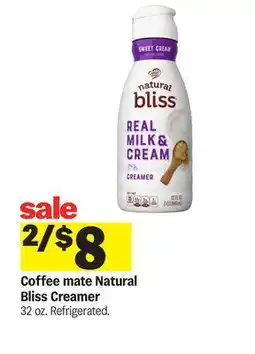 Meijer Coffee mate Natural Bliss Creamer offer