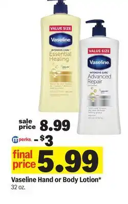 Meijer Vaseline Hand or Body Lotion offer