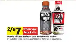 Meijer Muscle Milk Pro Series or Lean Body Protein Shakes offer