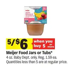 Meijer Meijer Food Jars or Tubs offer