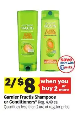 Meijer Garnier Fructis Shampoos or Conditioners offer