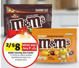 Meijer M&M's Sharing Size Candy offer