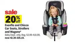 Meijer Evenflo and Chicco Car Seats, Strollers and Wagons offer