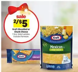 Meijer Kraft Shredded or Chunk Cheese offer