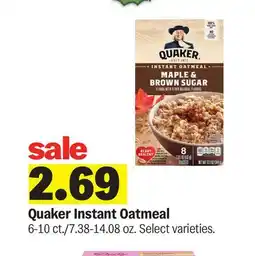 Meijer Quaker Instant Oatmeal offer
