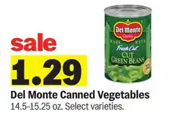 Meijer Del Monte Canned Vegetables offer