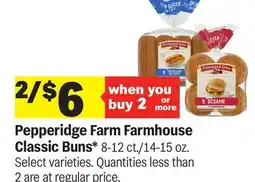 Meijer Pepperidge Farm Farmhouse Classic Buns offer