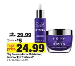Meijer Olay Premium Facial Moisturizer, Serum or Eye Treatment offer