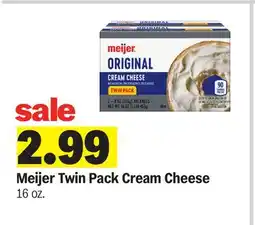 Meijer Meijer Twin Pack Cream Cheese offer