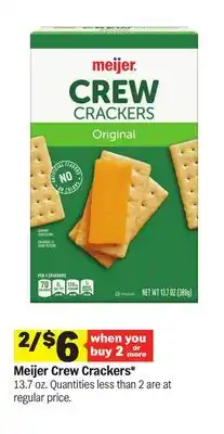 Meijer Meijer Crew Crackers offer