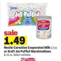 Meijer Nestlé Carnation Evaporated Milk 12 oz. or Kraft Jet-Puffed Marshmallows 8-10 oz offer