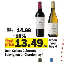 Meijer Josh Cellars Cabernet Sauvignon or Chardonnay offer