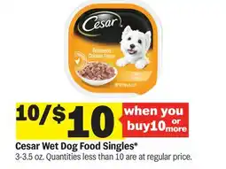 Meijer Cesar Wet Dog Food Singles offer