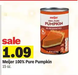 Meijer Meijer 100% Pure Pumpkin offer