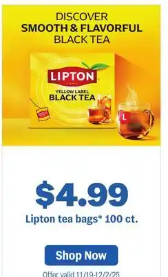 Meijer Lipton tea bags offer