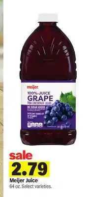 Meijer Meijer Juice offer