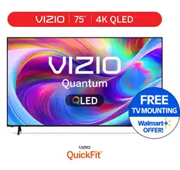 Walmart VIZIO 75 Class Quantum 4K QLED HDR Smart TV (NEW) VQD75M-08 offer