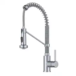 Walmart KRAUS Bolden Commercial Style 2-Function Single Handle Pull Down Kitchen Faucet in Chrome offer