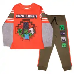 Walmart Minecraft Video Game 2-Piece Set, Boys Long Sleeve Active Mesh T-Shirt & Pants 2-Pack Bundle Set offer