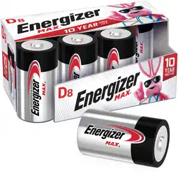 Walmart Energizer MAX D Batteries (8 Pack), D Cell Alkaline Batteries offer