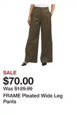 Marshalls FRAME Pleated Wide Leg Pants offer