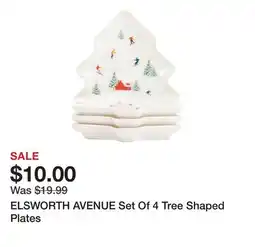 Marshalls ELSWORTH AVENUE Set Of 4 Tree Shaped Plates offer