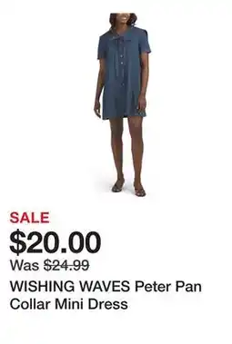 Marshalls WISHING WAVES Peter Pan Collar Mini Dress offer
