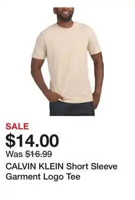 Marshalls CALVIN KLEIN Short Sleeve Garment Logo Tee offer