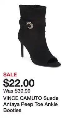 Marshalls VINCE CAMUTO Suede Antaya Peep Toe Ankle Booties offer