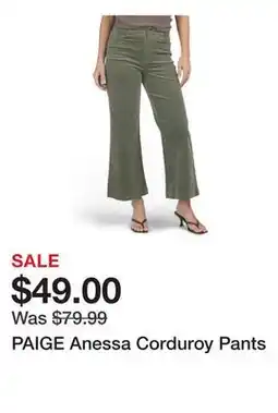 Marshalls PAIGE Anessa Corduroy Pants offer