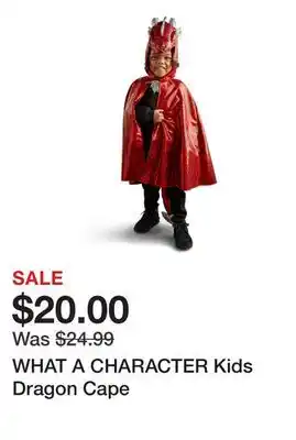 Marshalls WHAT A CHARACTER Kids Dragon Cape offer