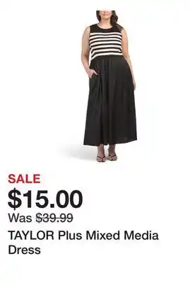 Marshalls TAYLOR Plus Mixed Media Dress offer