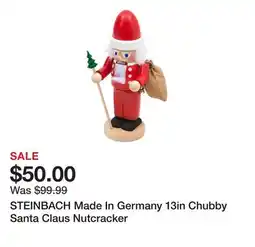 Marshalls STEINBACH Made In Germany 13in Chubby Santa Claus Nutcracker offer