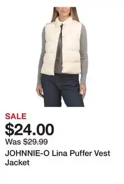 Marshalls JOHNNIE-O Lina Puffer Vest Jacket offer