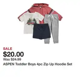 Marshalls ASPEN Toddler Boys 4pc Zip Up Hoodie Set offer
