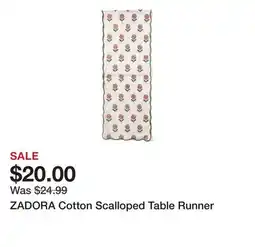 Marshalls ZADORA Cotton Scalloped Table Runner offer