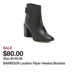 Marshalls BARBOUR Leather Piper Heeled Booties offer