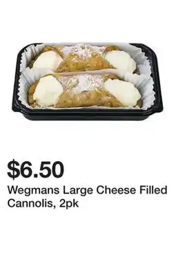 Wegmans Wegmans Large Cheese Filled Cannolis, 2pk offer