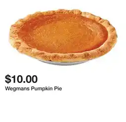 Wegmans Wegmans Pumpkin Pie offer